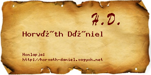 Horváth Dániel névjegykártya